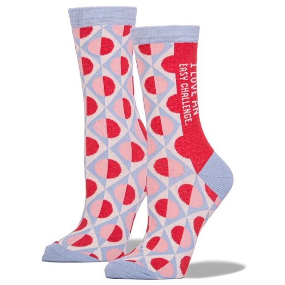 NWT "I love an easy challenge" Socks - Picture 5 of 7